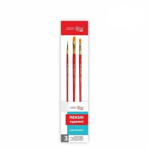 ROSA Start Set of paint brushes 5. Synthetic. 3pc. Flat N 8,10. Round ...