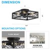 Airsurfer 16-Inch Black Farmhouse Caged Ceiling Fans with Remote - 3 of 4