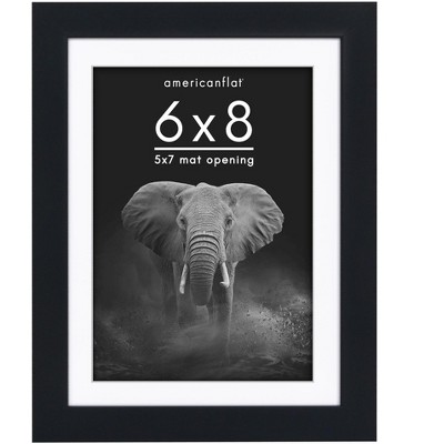 Americanflat Gallery-Style Picture Frame with Mat to Secure Artwork, Prints, and Photos