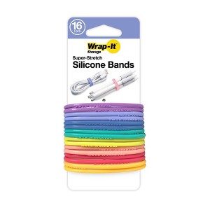 Wrap-It Silicone Bands 16pk Bright Pastel - 1 of 4