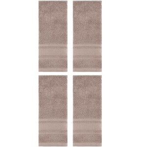REGALWOVEN 4 Pcs Solid Cotton Soft Absorbent Waffle Design Hand Towel 13" x 29" - 1 of 4