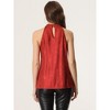 Allegra K Women's Casual Party Sparkle Sleeveless Halter Tops - 3 of 4