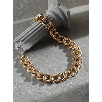 SOHI Women's California Gold The Medium Chunky Link Chain Necklace