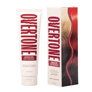 Overtone Scarlet Red Daily Conditioner- Semi-Permanent Ruby Red Hair Color All Hair Types- Vegan, Cruelty-Free, Ammonia-Free 4.5 oz Color-Depositing - 1 of 4