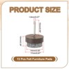 Unique Bargains Wooden Chair Sofa Cabinet Table Leg Floor Protector Round Nail-on Felt Pads 72 Pcs - 2 of 3
