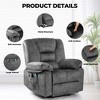 Grungis Velvet Lift Massage Chairs for Elderly,Cozy Recliner Chairs with Massage and Lumbar Heating for Living Room - 4 of 4