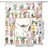 Bohemian Flower Bathroom Curtain, 72x72, Colorful Boho Floral Print, Bright Polyester Fabric for Decoration - 3 of 4