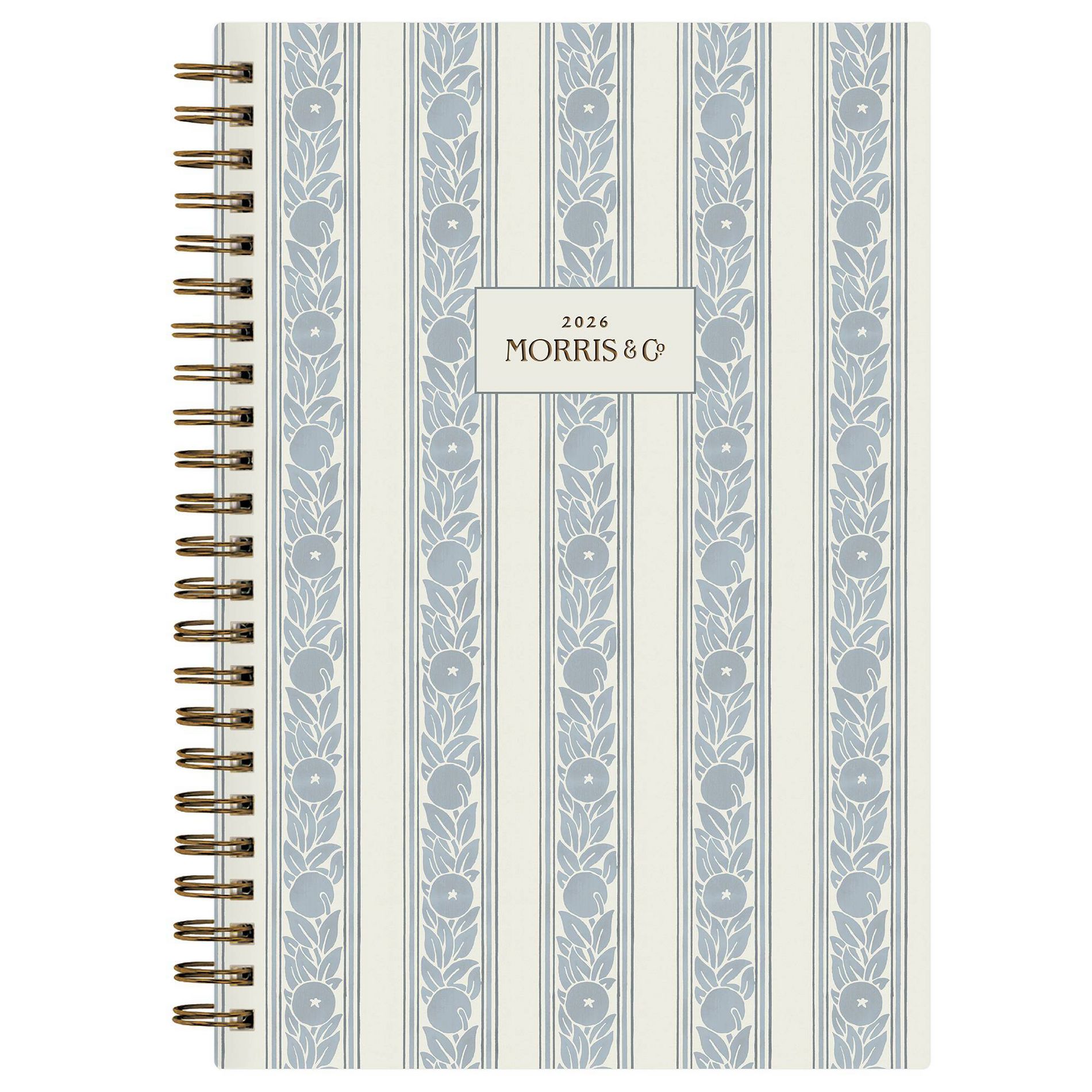 Morris & Co. by Blue Sky 5"x8" 2026 Weekly/Monthly Wirebound Planner Hardcover Fruit Stripe Slate