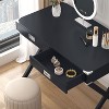 42''L Computer Desk with Storage, Solid Wood Desk with Drawers, Office Desk Chair, Modern Study Table for Home Office, Small Writing-The Pop Home - 3 of 4