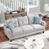 LOVMOR 79.9" Modern Living Room Sofa Linen Upholstered Couch Furniture - 3 of 4