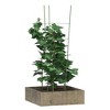 vidaXL Garden Plant Supports with 4 Rings 5 pcs Green 35.4" Steel - 3 of 4