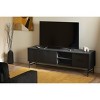 South Shore Arlo TV Stand for TVs up to 75" Ash Oak/Matte Black: Modern Entertainment Center with Storage - 2 of 4