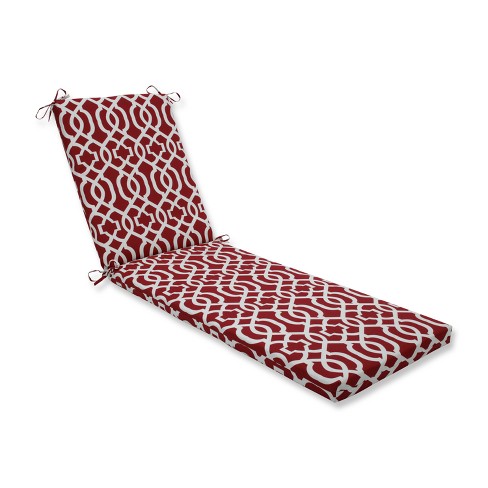 Indoor/outdoor New Geo Red Chaise Lounge Cushion - Pillow Perfect : Target