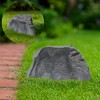 Gardenised Decorative Outdoor Weather-Resistant Artistic Artificial Faux Stone Rock, Garden Patio Granite Grey Fiberglass Stone - 2 of 4