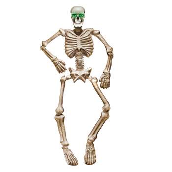 Collections Etc Color-Changing Skeleton with Moving Eyes Hanging Decoration