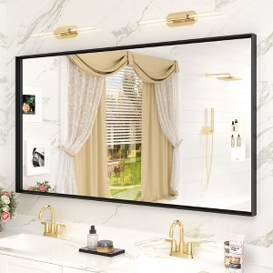 Apmir High-Strength Tempered Glass and Aluminum Alloy Framed French Cleat Mounted Wall Decor Bathroom Vanity Mirror with 5-Year Warranty - 1 of 4