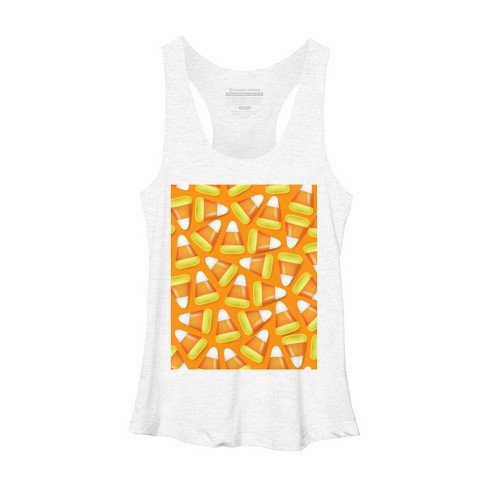 Women's Design By Humans Halloween Candy Corn By NewburyBoutique Racerback Tank Top - image 1 of 3