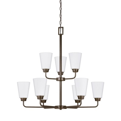 Generation Lighting Kerrville 9 light Heirloom Bronze Chandelier 3115209-782