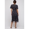 Pinkblush Black Floral Smocked Mesh Knit Maternity Midi Dress - 3 of 4