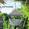 Tangkula Metal Bird Feeder Bath for Outdoors Hanging w/ Resin Dome & Water Bowl - 4 of 4