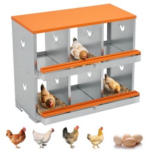 Chicken Nesting Boxes for Laying Eggs Nesting Boxes to Collect & Protect Eggs Chicken Laying Boxes for Hens - 1 of 4
