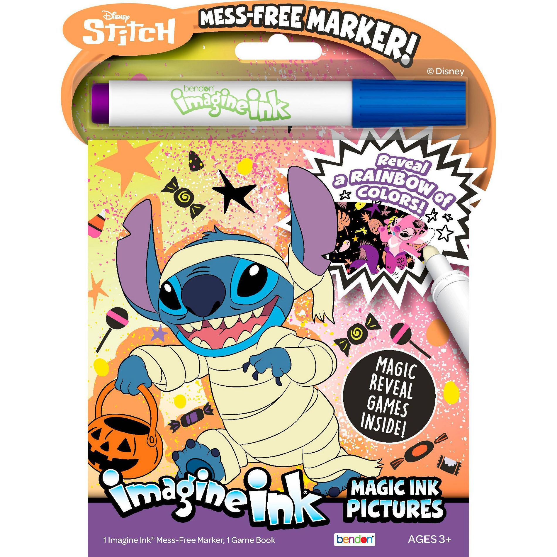 Disney Stitch Halloween Imagine Ink Book