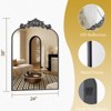 BEAUTYPEAK Vanity Wall Mirror Decorative Vintage Arched Bathroom Mirror Classic Designed Mirror - 3 of 4