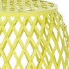 Evan Iron Strips Stool Accent Table - Matte Yellow - Safavieh. - 3 of 3