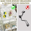 Book-Style Travel Jewelry Organizer with Clear Zipper Pouches, Portable Storage for Necklaces, Bracelets & Rings - 3 of 4