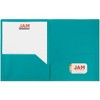 JAM 6pk POP 2 Pocket School Presentation Plastic Folders Teal - image 3 of 4