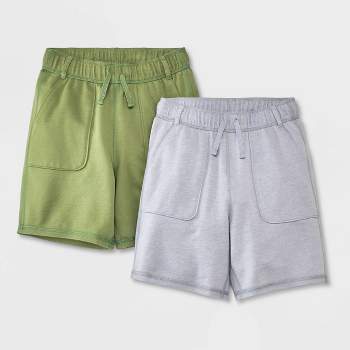 Boys' 2pk Regular Fit Adaptive Knit Shorts - Cat & Jack™ Gray