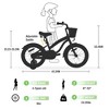 YONWAY Kids Bike,16 inch Wheel Girls Bike,Training Wheels Included Basket for 4-7 Years Old Kids and Beginner - 2 of 4