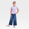 Girls' Moody Squishmallows Pointelle Lace Short Sleeve Top - Purple - 4 of 4