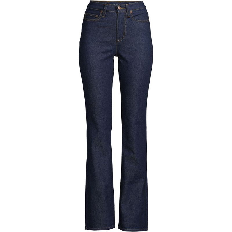 Lands' End Women's Recover High Rise Bootcut Blue Jeans, 3 of 5