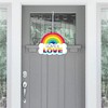 Big Dot of Happiness Love is Love - Pride - Hanging Porch Rainbow Party Outdoor Decorations - Front Door Decor - 1 Piece Sign - 2 of 4