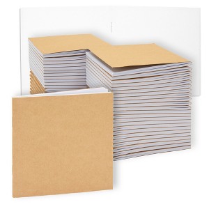 Paper Junkie 48 Pack Mini Blank Books, Bulk Kraft Paper Sketch Pads for Classroom, Party Favors, Journals for Kids, 24 Sheets, 4x4" - 1 of 4