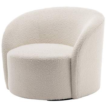 34" Wide Upholstered Swivel Barrel Chair - Kinwell