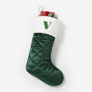 Quilt Christmas Embroidered Stocking - 1 of 1
