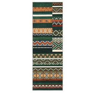 Washable Modern Geometric Patchworked Area Rugs, Soft Non Slip Contemporary Floor Carpet for Home Office - 1 of 4