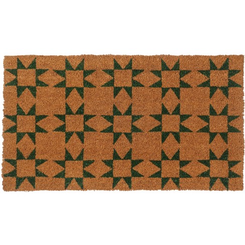 Kaf Home Coir Doormat With Heavy-duty, Weather Resistant, Non-slip Pvc  Backing, 17 By 30 Inches, 0.6 Inch Pile Height