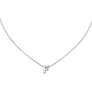 Small Initial Necklace for Women, Stainless Steel Tiny Letter Personalized Pendant - 1 of 4