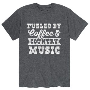 Men's - Instant Message - Fueled by Coffee and Country Music Short Sleeve Graphic T-Shirt - 1 of 4