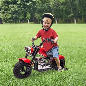 Kids Electric Dirt Bike, 36V Powered Ride On Motorcycle, 350W Torque Motorbike w/Training Wheel, Leather Seat, Music, LED Headlight for Boys Girls - 1 of 4
