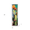 HomeRoots 36" Blue Green And Orange Cactus Solid Wood Porch Sign - 3 of 4