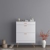 KTMBDW Shoe Cabinet, 16 Pair Shoe Rack Storage Organizer with 2 Flip Drawers, Entryway Shoe Storage Cabinet for Heels, Boots, Slippers , White - 3 of 4
