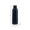 Modern Elegant Ribbed Ceramic Vase - Decorative Accent for Home, Office, Living Room, or Bedroom - Casual Modern - 4 of 4