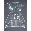 Minecraft Warden Distortion Clash Trend Graphic Youth Boys Navy T-Shirt - 2 of 2