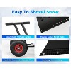 COZONY 30" Wheeled Snow Shovel, Heavy-Duty Carbon Steel Snow Pusher with 5-Position Adjustable Handle, Multi-Angle Blade & 10" Wheels for Driveway - 3 of 4