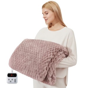 Electric Blanket with 6 Temperature Settings, Automatic Power-off After 9 Hhours, Comfortable and Soft Wool, Quick-Heating, Machine Washable - 1 of 4