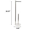 Home Mart Goods 28" Tall - Chrome White Stainless Steel Toilet Paper Holder and Reserve - 2 of 4